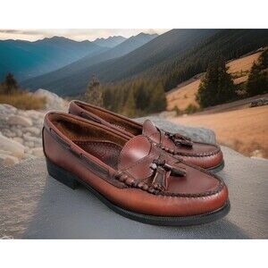 VINTAGE SEBAGO LEATHER TASSEL LOAFERS WOMEN'S SIZE 9 MADE IN USA  EVC